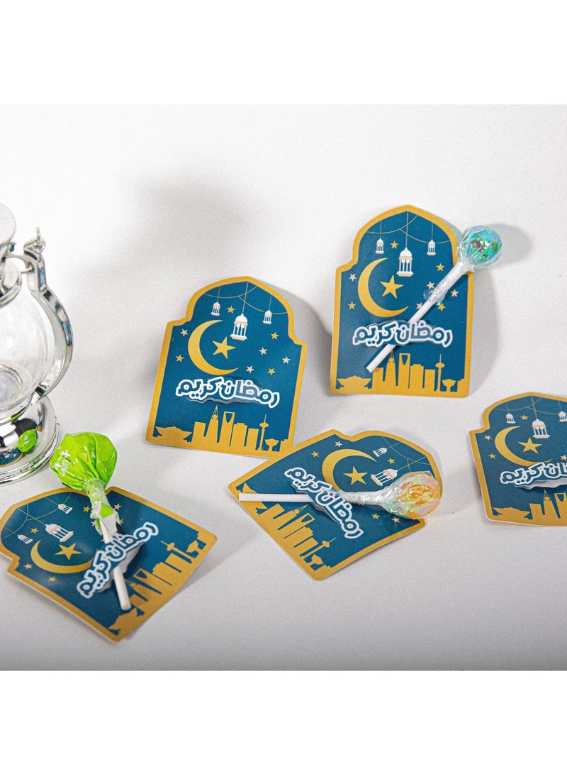 توزيعات رمضان ورقية مناسبة لتوزيع الحلويات 25 قطعة – زينه رمضان للمنازل و الحفلات - Image 4